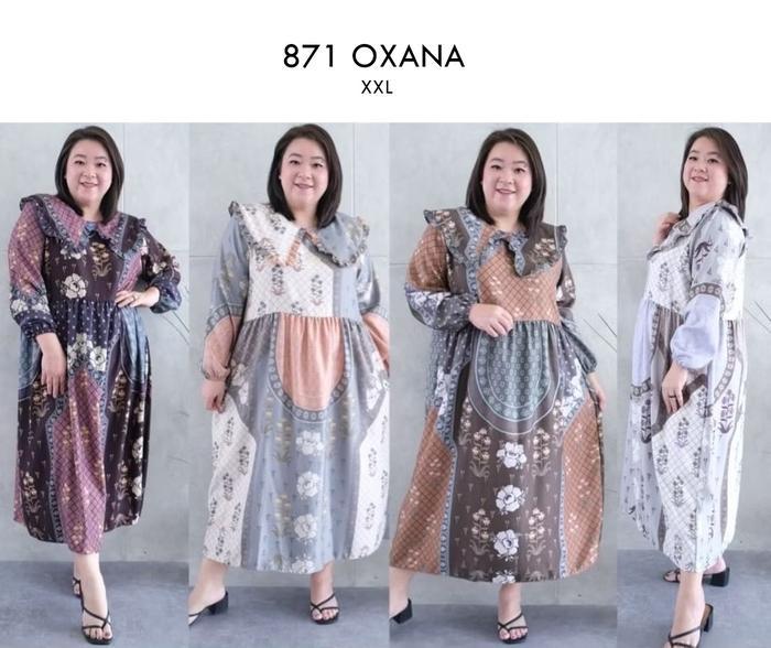 Pedkey Butik - 871 Oxana Tunik Bigsize Jumbo Wanita Big Size Xxl Terbaru !!!