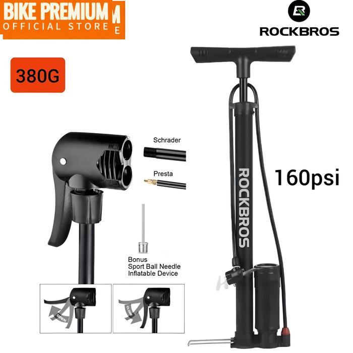 Pompa Ban Sepeda Motor Bola Rockbros Pump 380G 160 PSI Pompa sepeda