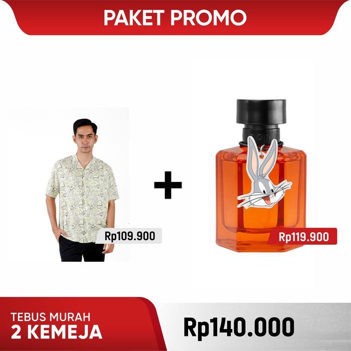 FLASH SALE - Aerostreet Kemeja Rayon Printing Jean - Parfum Bugs Bunny