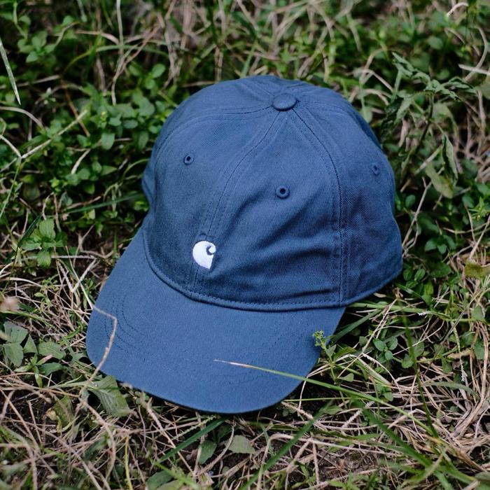 Topi Carhartt WIP Madison Cap Office Blue White - Original 100%