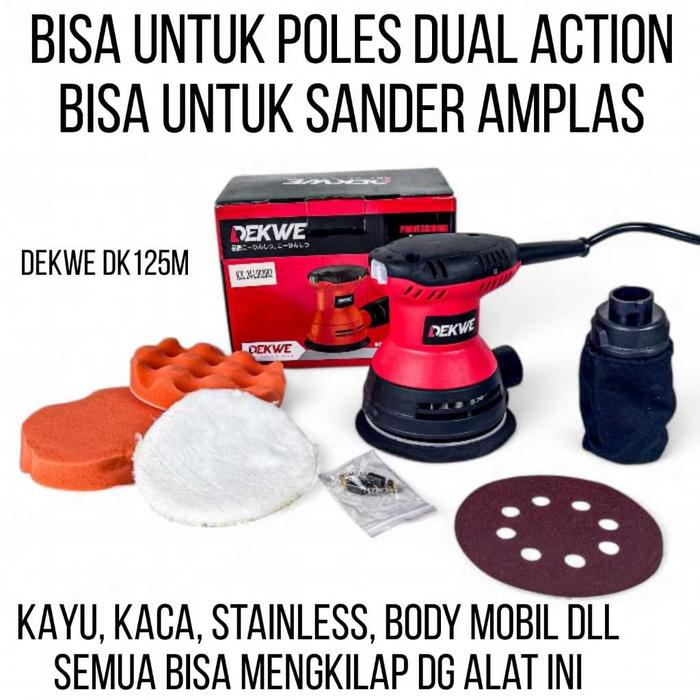 Promo!! Mesin Sander Amplas Kayu Poles Dual Action Body Mobil Motor Kaca Stainless Besi Pengkilap
