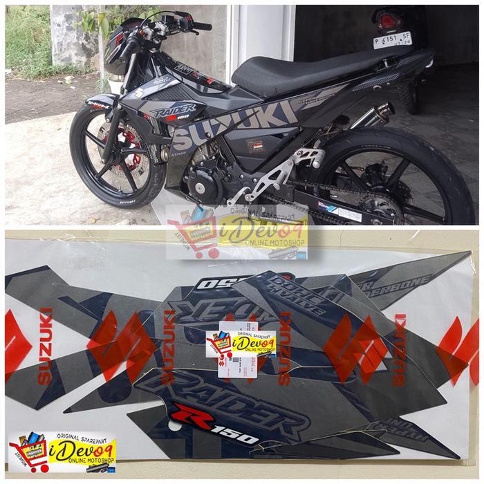 Striping Set Stellar Blue Satria Fu Fi Injeksi Tulisan Raider SGP OSEAN
