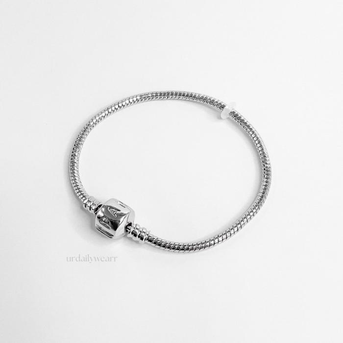 Gelang Tangan Wanita Cewek Pandora Bracelet Polos Titanium Viral Kekinian