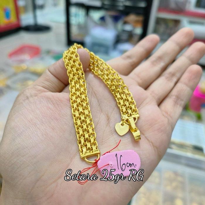 Gelang dobel nori sepuhan baris tiga