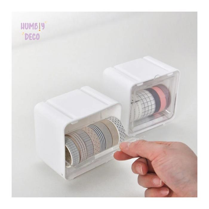Korean Minimalist Basic Washi Tape Storage Box Organizer