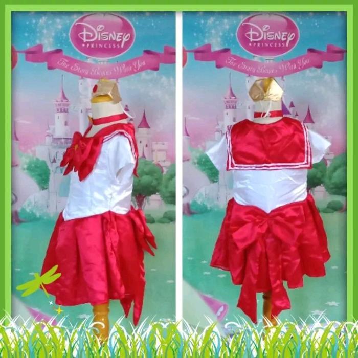 KOMPLIT Mars Sailormoon Merah/Baju Kostum Anime/Sailor Moon Size Anak Dan Dewasa/ Cosplay Sailor Moo