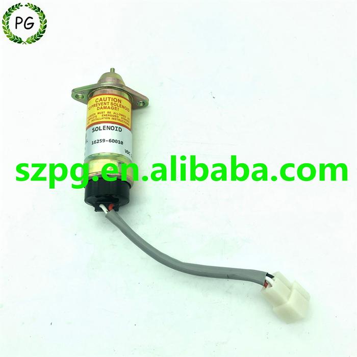 MV1-48 16259-60010 Shutoff Solenoid 12V for Kubota D1105 V1505