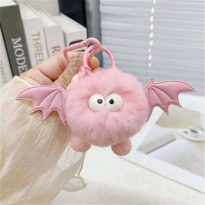 (Ready)Gantungan Kunci Boneka Bola Devil Korea Liontin / Lucu Tas Sekolah Liontin