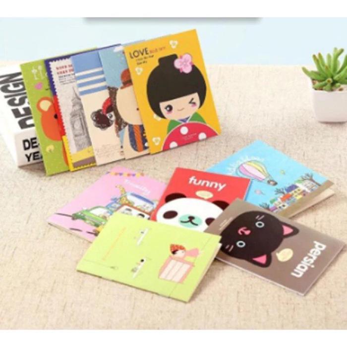 NB1 Note Book Buku Tulis Mini Memo Kecil Motif Random Mini Notes Book Stationary