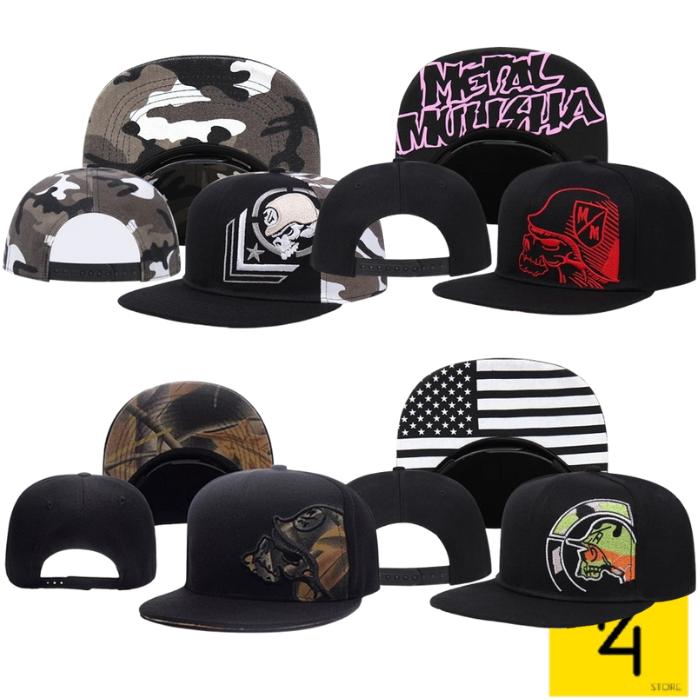 Topi snapback metal mulisha bordir gaya street hiphop baseball cap fashion distro pria wanita