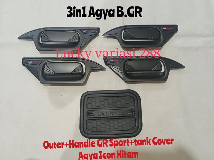 PAKET OUTER HANDLE HANDEL MANGKOK PINTU TANK COVER TUTUP TANGKI AGYA AYLA 2012-2021 GR SPORT/TRD SPO