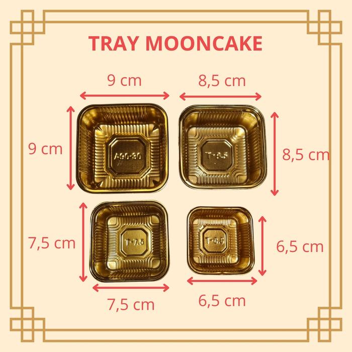 Tray Mika Mooncake Gold Pudding Pia Mochi Mika Tray Kue Bulan Puding