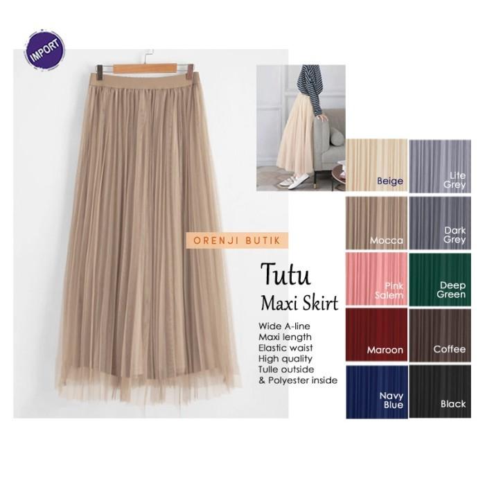 Terlaris TermuraH yuk!! PREMIUM IMPORT Rok Tutu Tile panjang MIDI / MAXI
