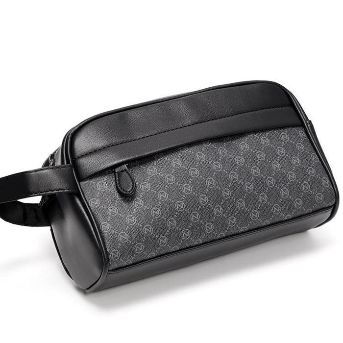 Leather Concept RAFAEL Pouch Kulit Anyaman Tas Tangan Kulit Clutch Kulit Handbag Unisex hitam pria I