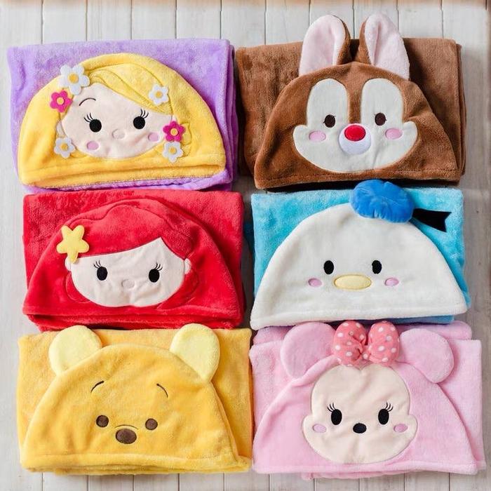 Baru SELIMUT TOPI DISNEY WINNIE THE POOH ALICE SNOW WHITE MINNIE MOUSE Baru