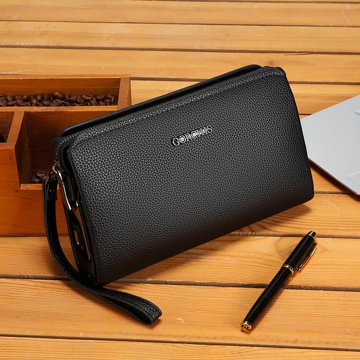 Men's Clutch Bag Fingerprint Lock Anti-theft Large Capacity Clutch Bag Wallet Business Men's Bag