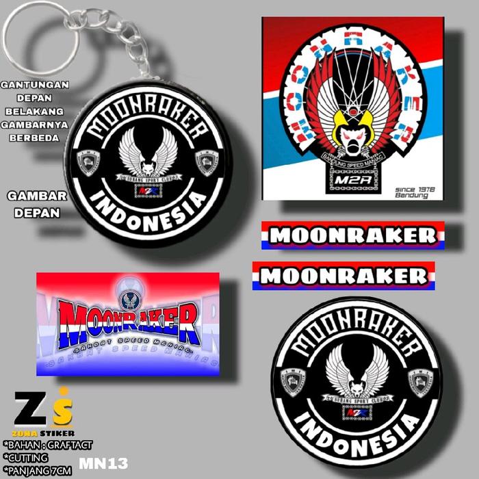 gantungan dan stiker moonraker isi 6pcs mn13