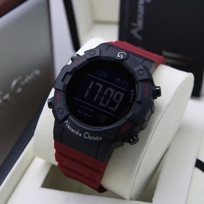 [dunia arloji pontianak] ac 9388 mh jam tangan cowok digital mewah alexandre christie
