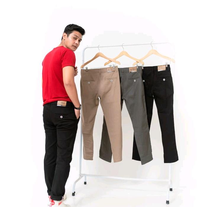 (ELJES) Celana jeans Panjang Cowok Dewasa Slim