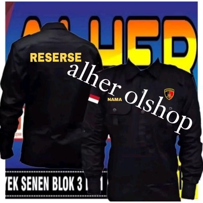 bordir bisa satuan gratis nama Kemeja reserse Polri baju reserse POLRI seragam reserse POLRI kemeja