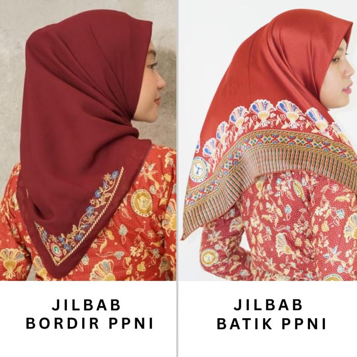 Jilbab Hijab Kerudung Seragam Batik Perawat PPNI , Terbaru