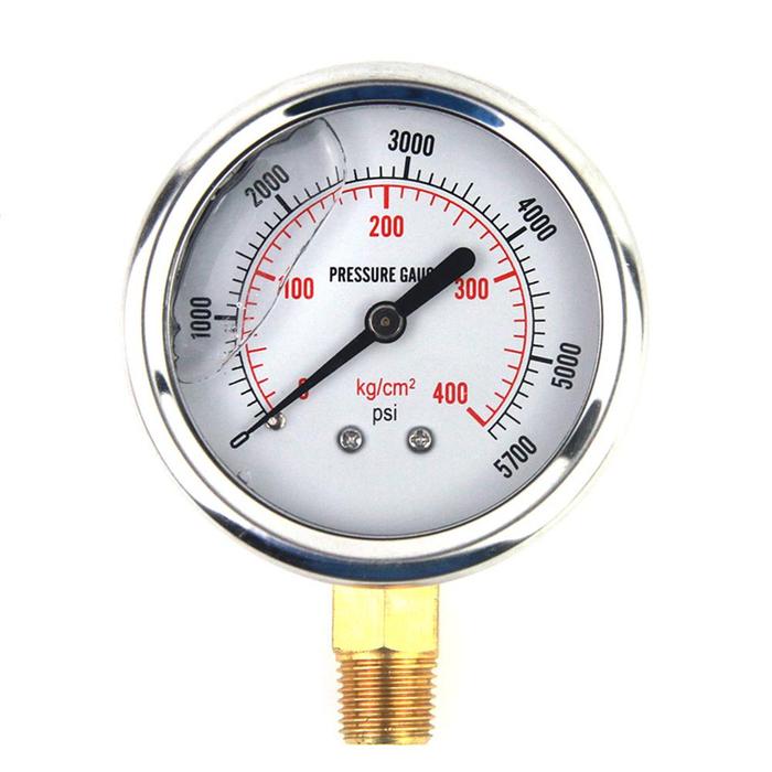 0-5000 PSI Automotive Instrument US Stainless Steel Liquid Filled