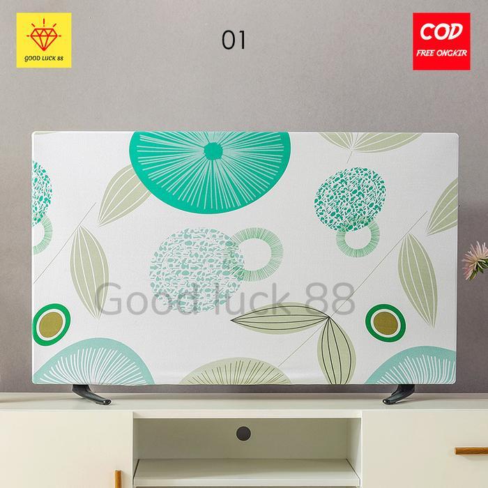 Cover TV Sarung Penutup TV Layar Monitor Elastis Ukuran 24"-75" Terbaru