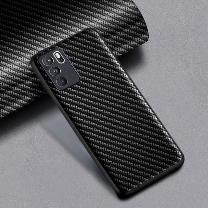 Carbon Fibre texture Phone Case for Oppo Reno 6 Pro Plus Lite 5G