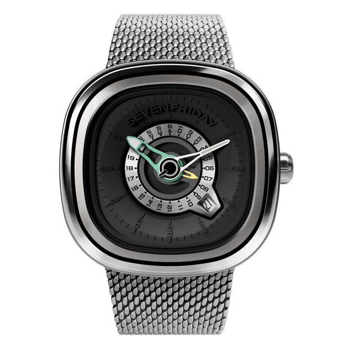 SEVENFRIDAY PG1/01 M Official Jam Tangan Silver GMT Automatic Bracelet