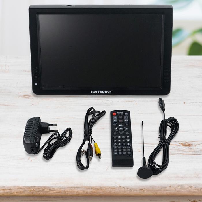 Portable Monitor TV LED Color 12 Inch DVB-T2 dan Analog -- OMTN01BK Black