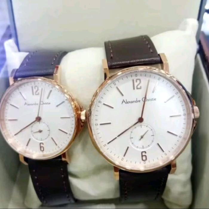 jam tangan Alexandre Christie couple original Kulit