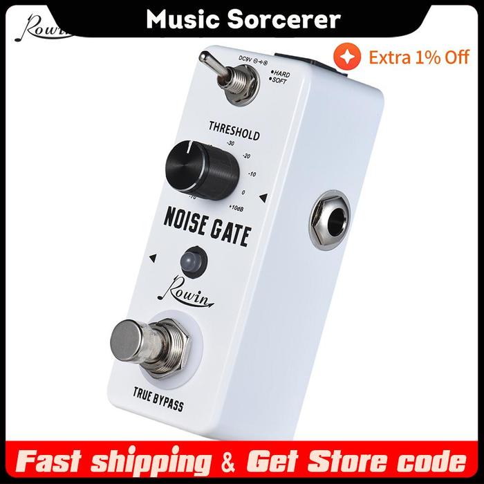 Rowin Noise Gate Noise Reduction Guitar Effect Pedal 2 Modes Aluminum