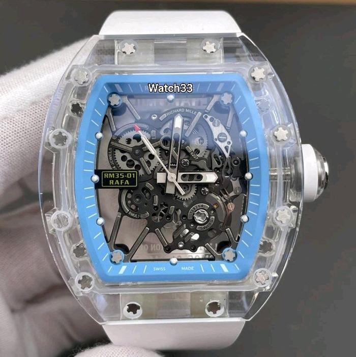 Watch33 Jam Tangan RM35-01 RAFA dengan Desain Transparan dan Tampilan Mesin yang Menarik