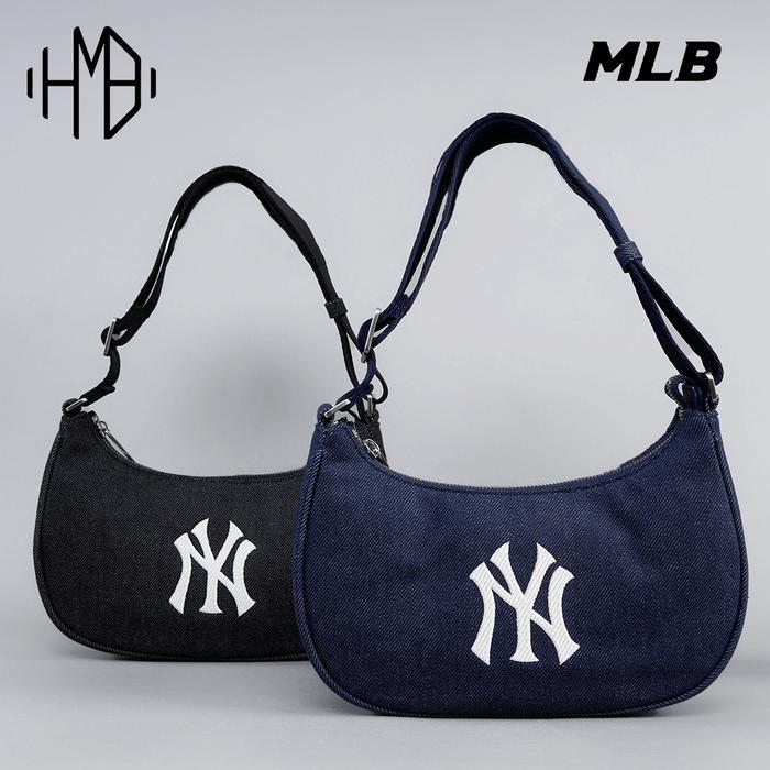 MLB Korea Basic Denim Hobo Bag