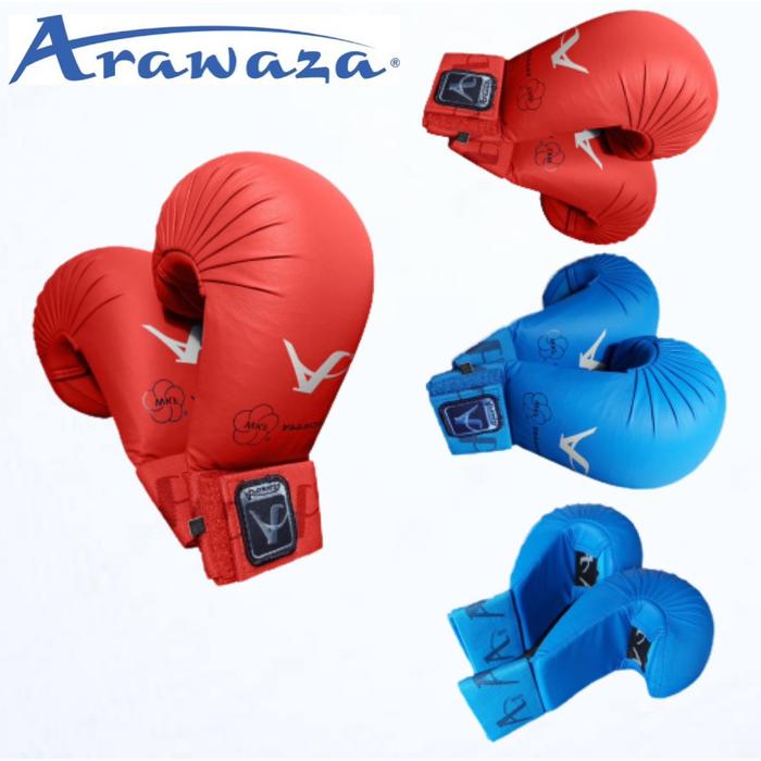 Sarung Tangan Karate / Gloves Karate Arawaza PU Hand Protector Gloves WKF Approved Original