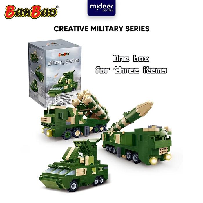 BanBao Creative Military Series Set Mainan Bricks Tentara / Building Blocks Main Battle Tank Car / M