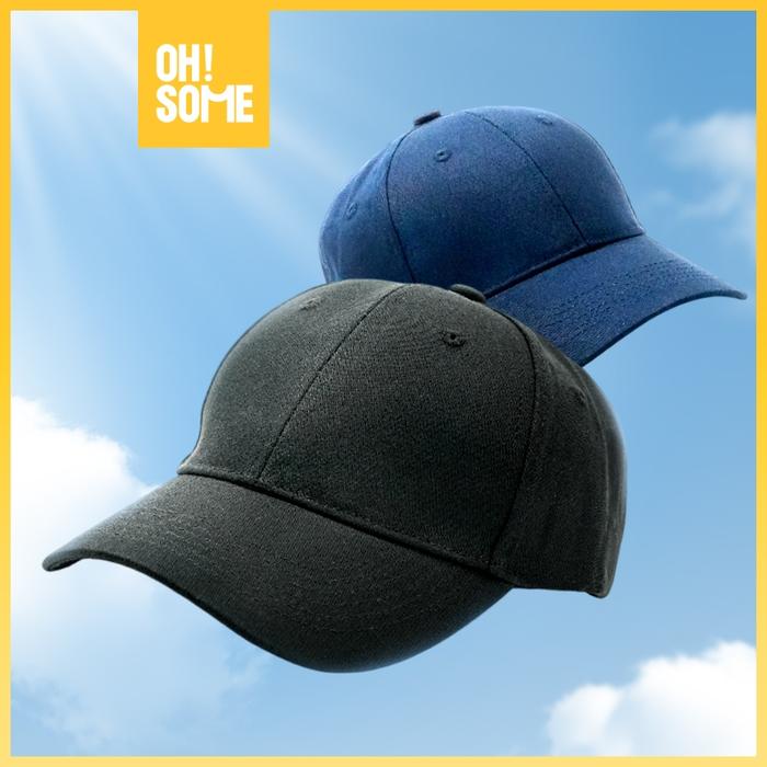 OHSOME - Mostorhata/Qyounger Topi Bisbol Fashion Pria Wanita Polos Baseball Caps Black
