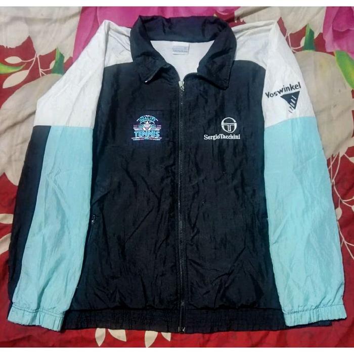 Jaket Windbreaker Casual Sergio Tacchini Colorblok Vintage Nikolausdorfer Tennis Club Second