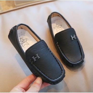 V 3302 SEPATU PANSUS IMPORT ANAK COWOK LAKI SLIP ON PANTOVEL BAHAN KULIT SINTETIS COKLAT HITAM BROWN