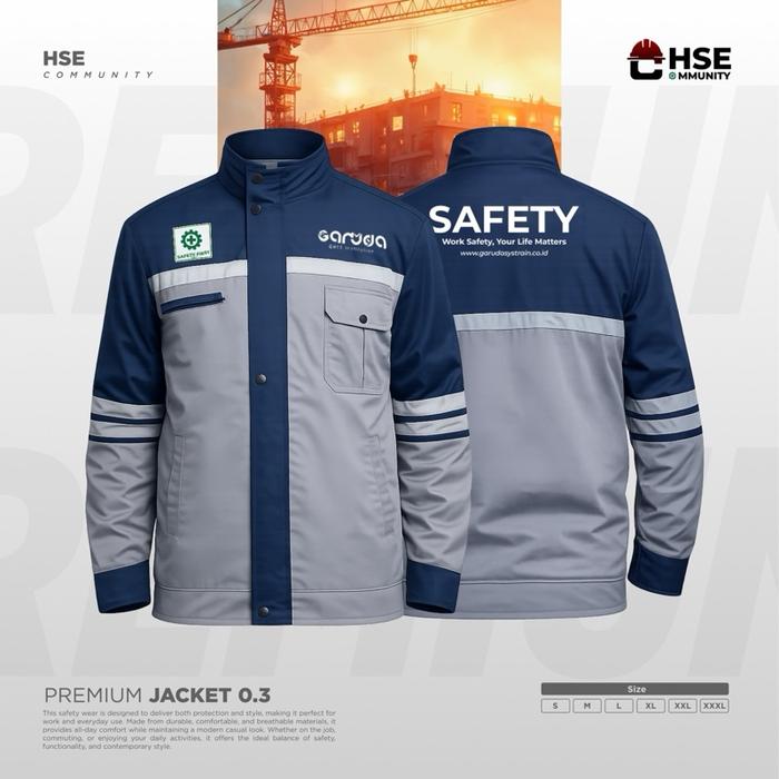 Jaket Auditor Lapangan | Garuda Systrain Interindo | Seragam Training & Kerja Lapangan | Premium