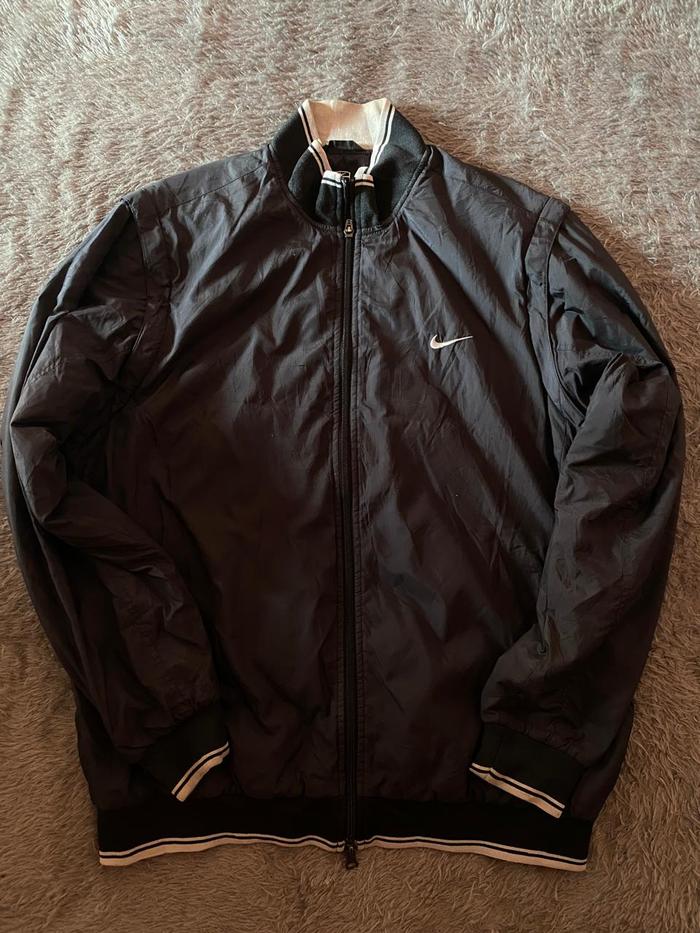 Jaket Brand nike Golf Karet Kencang Unisex Hitam Tebal