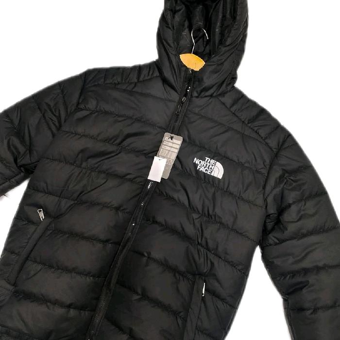 The North Face Jaket Pria Hitam dengan Hoodie dan Zipper - Jaket Hangat untuk Musim Dingin