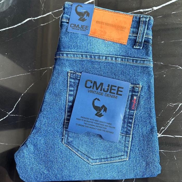 Celana Jeans Pria CMJEE – Slimfit Stretch Premium | Denim Vintage Kekinian -Pants Denim Cowok Slimfi