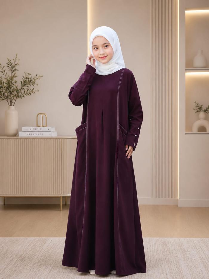 Baju gamis malaysia ibu & anak kekinian viral usia 5 sampai 19 tahun islamic clothing cod seindonesi