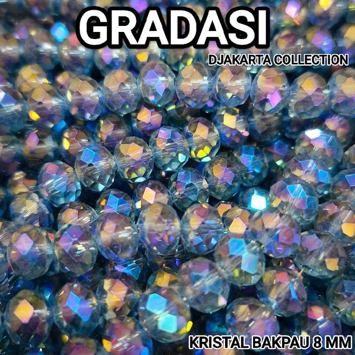 MANIK MANIK CRYSTAL KRISTAL CEKO BAPAU HITAM 8 mm 6 mm 4 mm