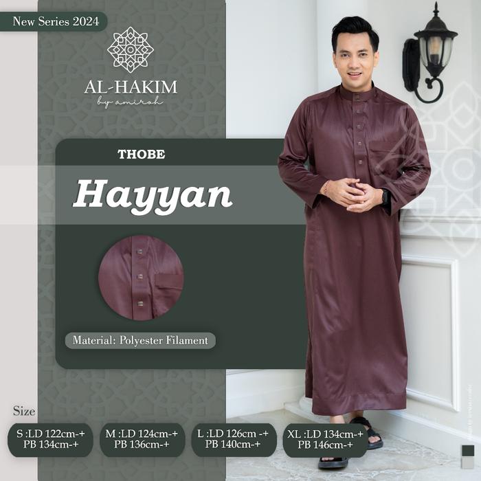 Al Hakim - Jubah Hayyan Koko Import Pria Dewasa Lengan Panjang Fashion Muslim