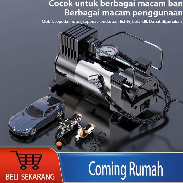 Pompa Ban Elektrik Air Compressor Mini DC 12V Pompa Angin Ban Portable Udara Listrik Mobil Motor Sep