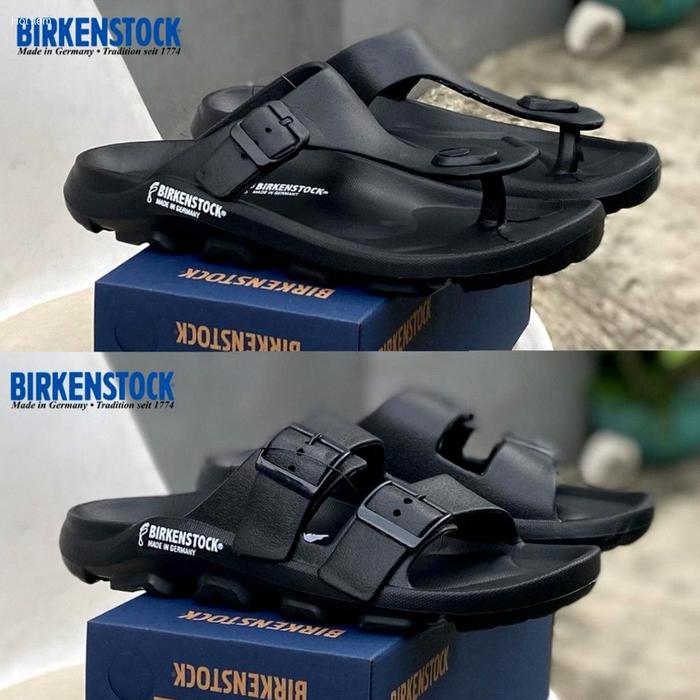 Birkenstock Sandal Karet Jelly Pria Black Slide Casual Original | Kekinian