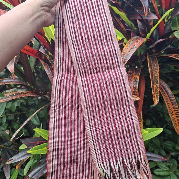bangsing biaasa kombinasi benang coklat merah maroon dan hitam