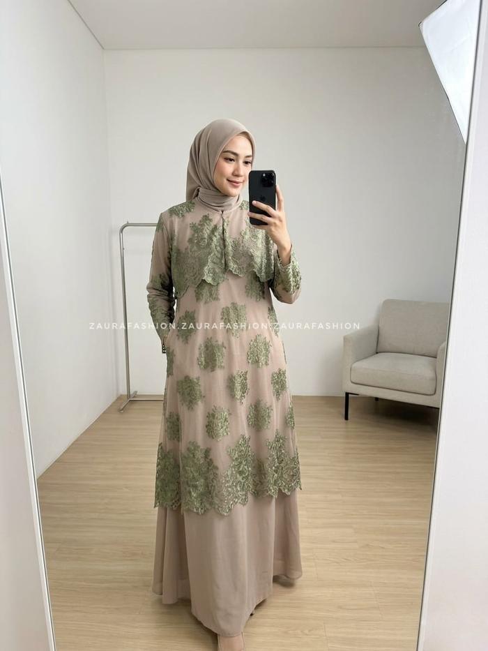 ZAURA BRUKAT MODERN//GAMIS BERUKAT // GAMIS KONDANGAN//GAMIS SERAGAMAN KONDANGAN//GAUN PESTA HIJAB//